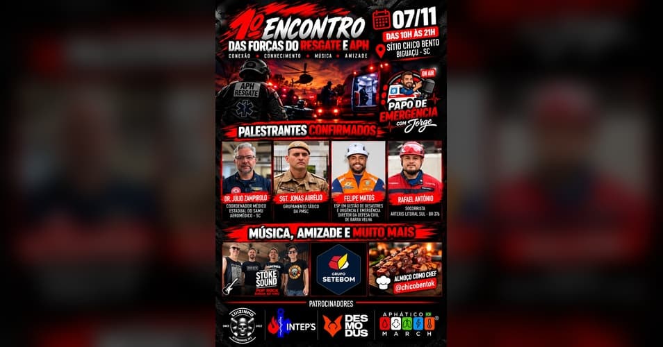 ENCONTRO DAS FORÇAS DE RESGATE E APH